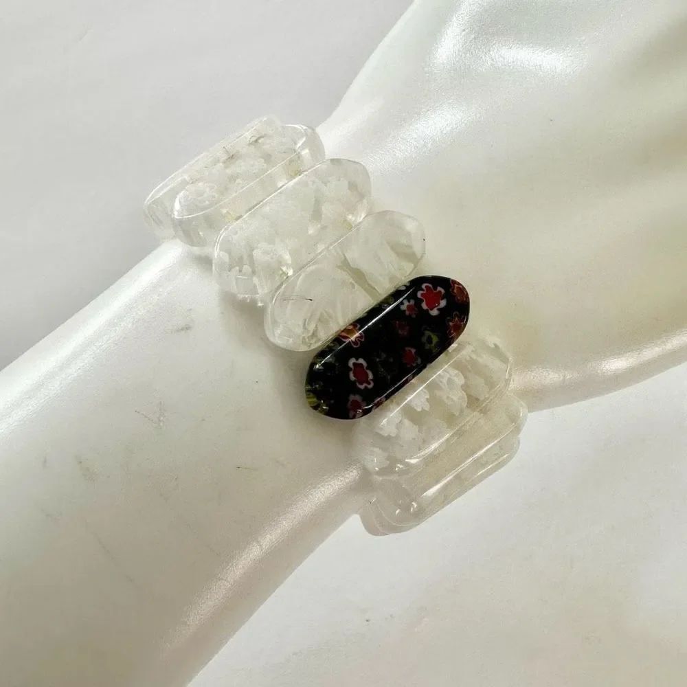 Italian glass beaded stretchy bracelet